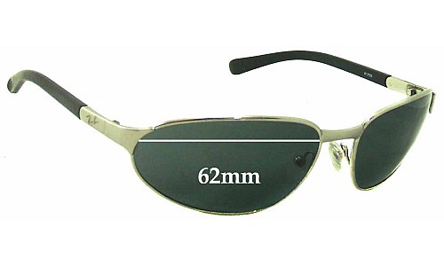 Sunglass Fix Replacement Lenses for Ray Ban B&L W3159 - 62mm Wide 