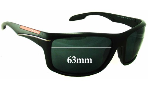Sunglass Fix Replacement Lenses for Prada SPS01N & PS01NS - 63mm Wide 
