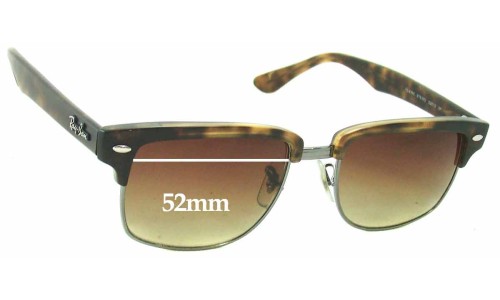 Sunglass Fix Replacement Lenses for Ray Ban RB4190 Clubmaster Square - 52mm Wide 