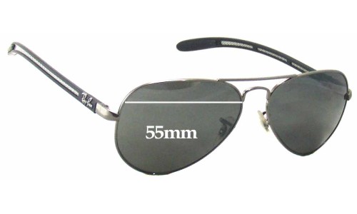 Sunglass Fix Replacement Lenses for Ray Ban RB8307 Tech - 55mm Wide 