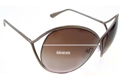 Tom Ford Lilliana TF131 Replacement Lenses 66mm wide 