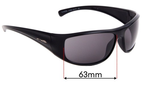 Sunglass Fix Replacement Lenses for Arnette Glimpse AN4126 - 63mm Wide 