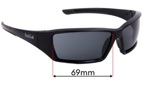 Bolle Jet Replacement Lenses 69mm wide 