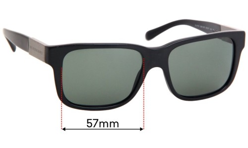 Sunglass Fix Replacement Lenses for Burberry B 4170 - 57mm Wide 