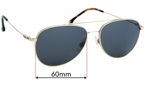 Carrera 187/S Replacement Lenses 60mm wide 