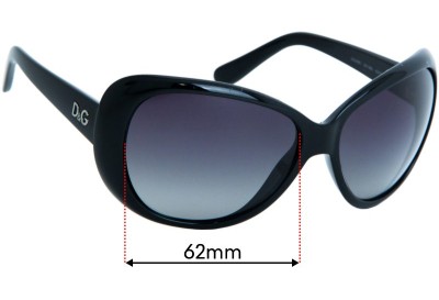 Dolce & Gabbana DD8081 Replacement Lenses 62mm wide 