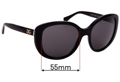 Dolce & Gabbana DG4248 Replacement Lenses 55mm wide 