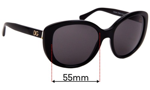 Dolce & Gabbana DG4248 Replacement Lenses 55mm wide 