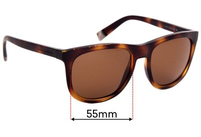 Dolce & Gabbana DG6102 Replacement Lenses 55mm wide 