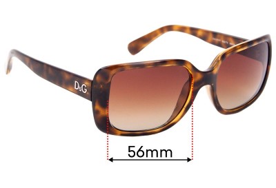 Dolce & Gabbana DG8067 Replacement Lenses 56mm wide 