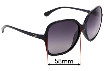 Dolce & Gabbana DG8082 Replacement Lenses 58mm wide 