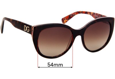 Dolce & Gabbana DG4217 Replacement Lenses 54mm wide 