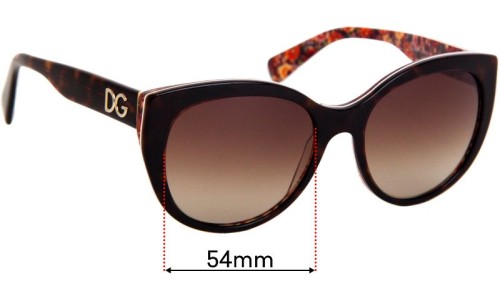 Sunglass Fix Lentilles de Remplacement pour Dolce & Gabbana DG4217 - 54mm Wide 