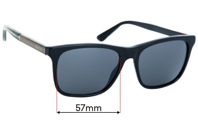 Gucci GG0381/S Replacement Lenses 57mm wide 