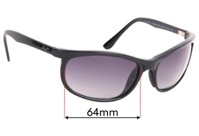 Maui Jim MJ120 Typhoon  Replacement Lenses 64mm wide 