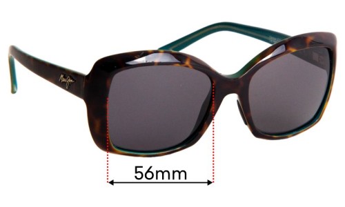 Sunglass Fix Replacement Lenses for Maui Jim Orchid MJ735 - 56mm Wide 