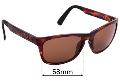 Maui Jim MJ755 South Swell Replacement Lenses 58mm wide 