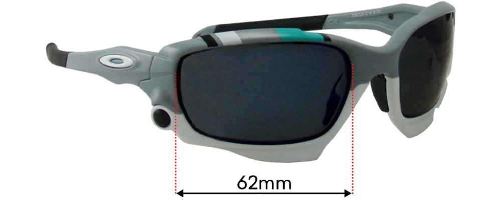Sunglass Fix Replacement Lenses for Oakley Racing Jacket OO9171 Non-Vented  - 62mm Wide