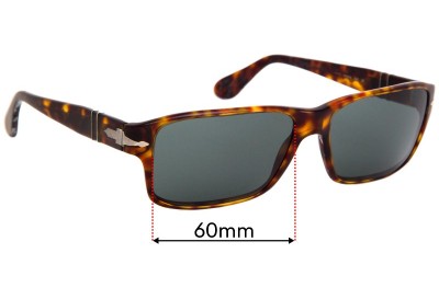 Persol 2761-S Replacement Lenses 60mm wide 