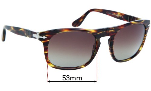 Sunglass Fix Replacement Lenses for Persol 3018-S - 53mm Wide 