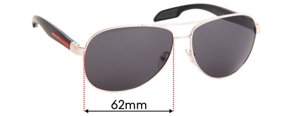 Prada SPS53P 62mm Replacement Lenses by Sunglass Fix™