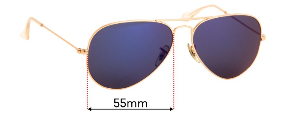 geloof verpleegster Contractie Ray Ban RB3025 Large Metal Aviator 55mm Replacement Lenses