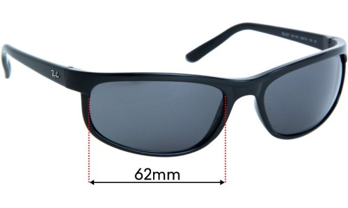 Sunglass Fix Replacement Lenses for Ray Ban RB2027 - 62mm wide 