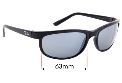 Ray Ban RB2027 Replacement Lenses 63mm wide 