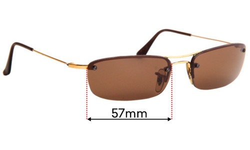 Sunglass Fix Replacement Lenses for Ray Ban RB3174  - 57mm Wide 