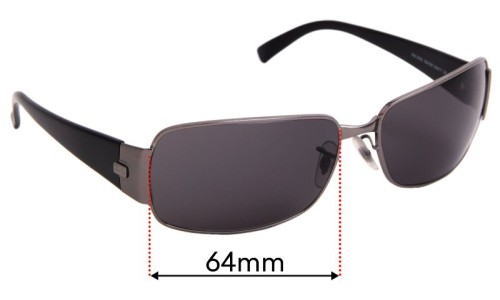 Ray Ban RB3332 Replacement Lenses 64mm wide 
