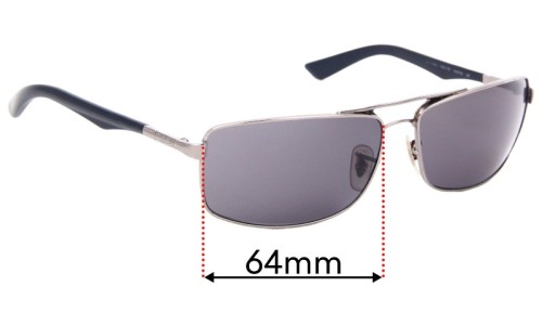 Sunglass Fix Replacement Lenses for Ray Ban RB3465 - 64mm Wide 