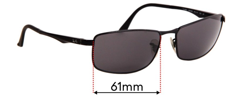 Ray Ban RB3498 Replacement Lenses 61mm 