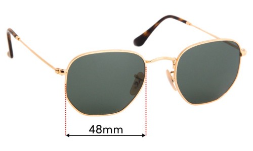 Ray Ban RB3548-N Replacement Lenses 48mm wide 