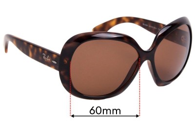 Ray Ban RB4098 Jackie Ohh II Replacement Lenses 60mm wide 