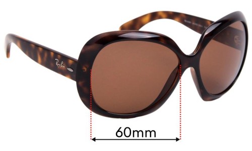 Ray Ban RB4098 Jackie Ohh II Lentilles de Remplacement 60mm wide 