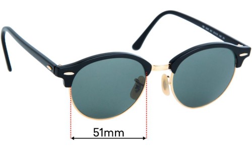 Ray Ban RB4246 Replacement Sunglass Lenses - 51mm wide 