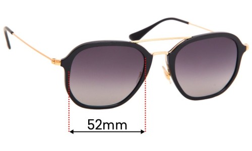 Sunglass Fix Replacement Lenses for Ray Ban RB4273 - 52mm Wide 