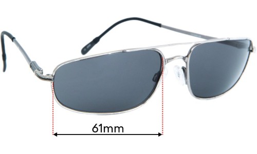 Sunglass Fix Replacement Lenses for Serengeti Velocity GG6692 - 61mm Wide 