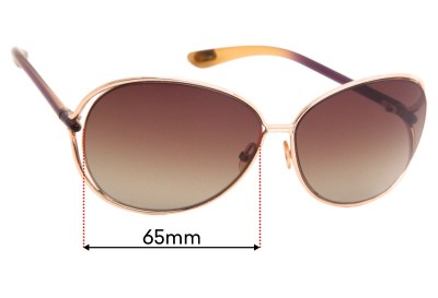Tom Ford Clemence TF158 Replacement Lenses 65mm wide 