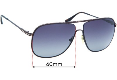 Tom Ford Dominic TF451 Replacement Lenses 60mm wide 