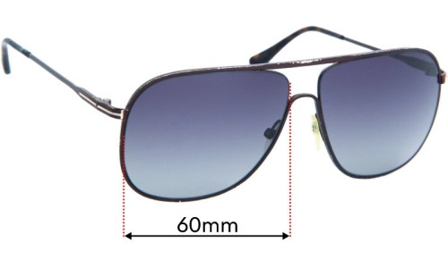 Tom Ford Dominic TF451 60mm Replacement Lenses
