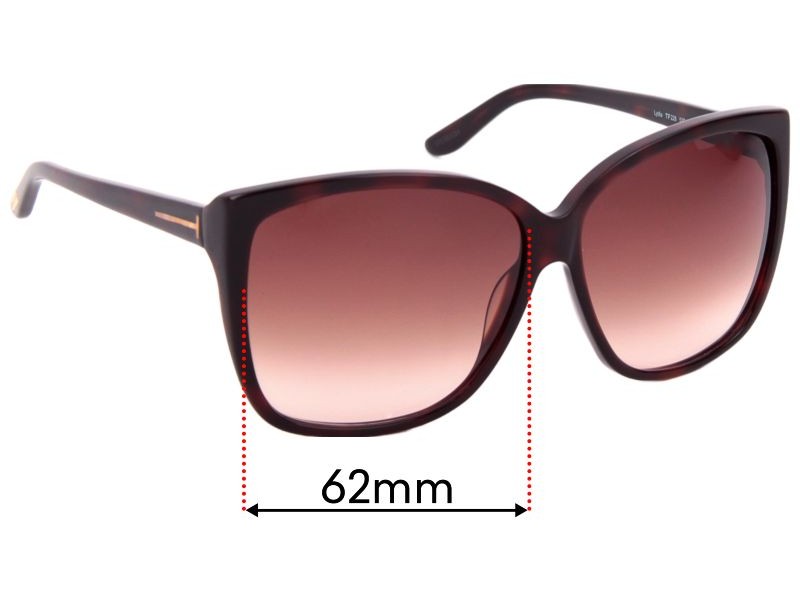 Tom Ford Lydia TF228 61mm Replacement Lenses