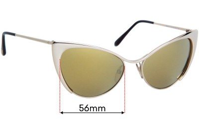 Tom Ford Nastasya TF304 Replacement Lenses 56mm wide 
