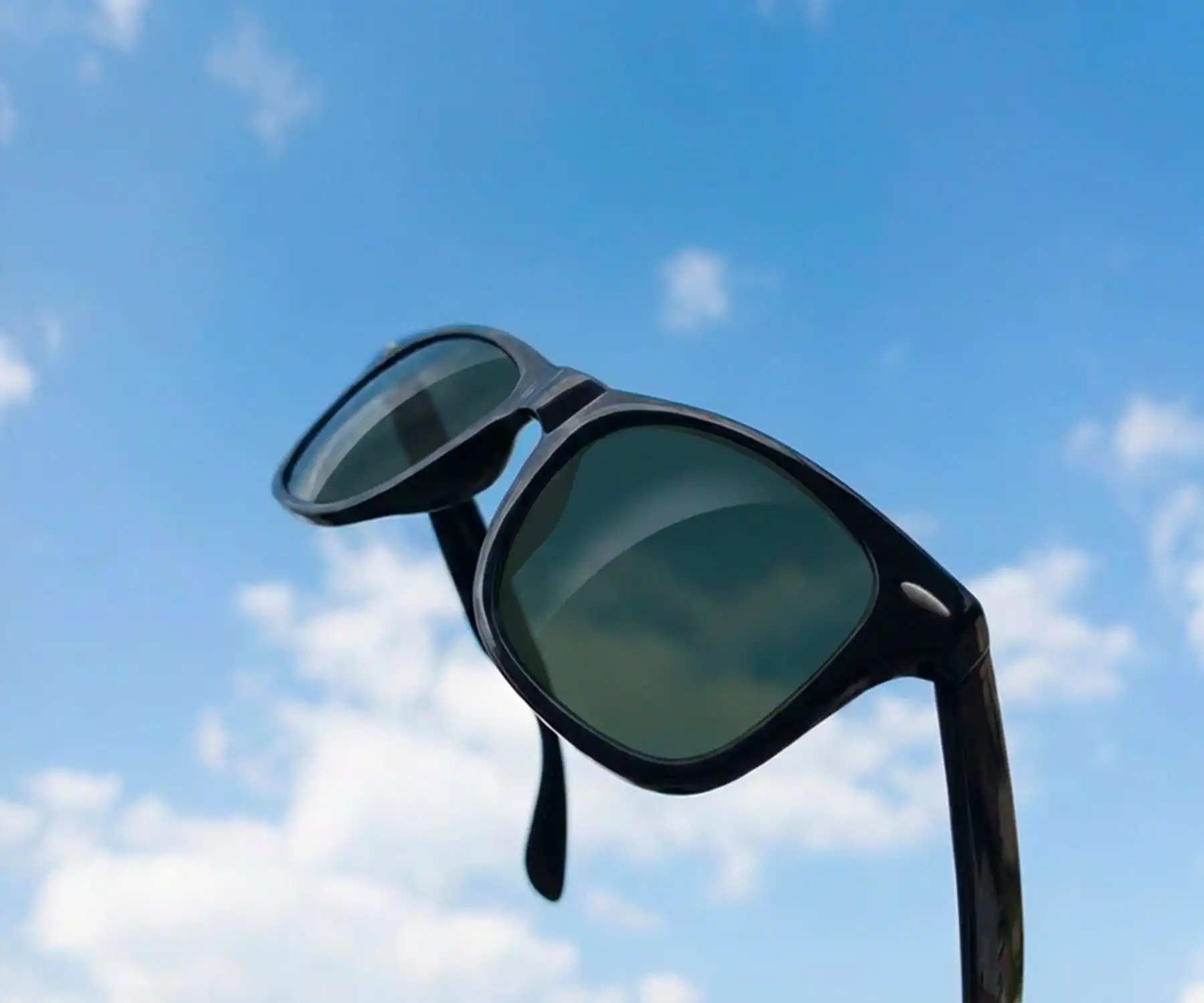 Anti-reflective coating reduces glare and enhances clarity Example of anti-reflective coating on a sunglass lens