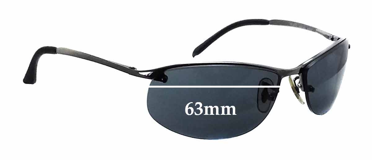 Sunglass Fix Replacement Lenses for Ray Ban RB3179 - 63mm Wide