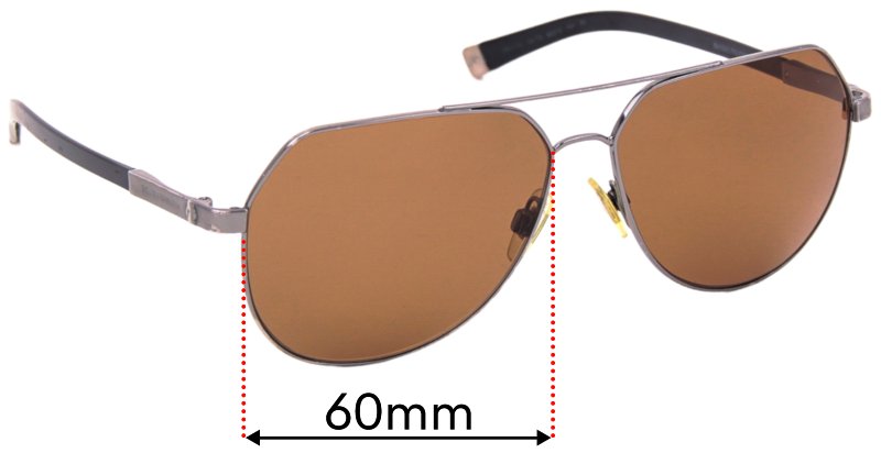 Sunglass Fix Replacement Lenses for Dolce & Gabbana DG2133 Basalto  Collection - 60mm Wide